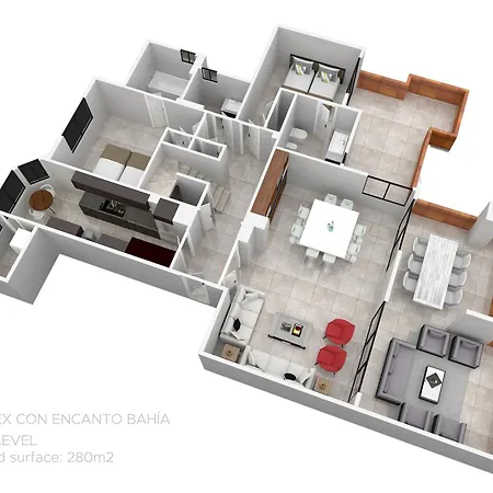 Vacation I Duplex Con Encanto Bahia, 280m2 Duplex Penthouse, Luxury Complex, A Minute From The Beach, 24-7 Security, In Town 马尔韦利亚